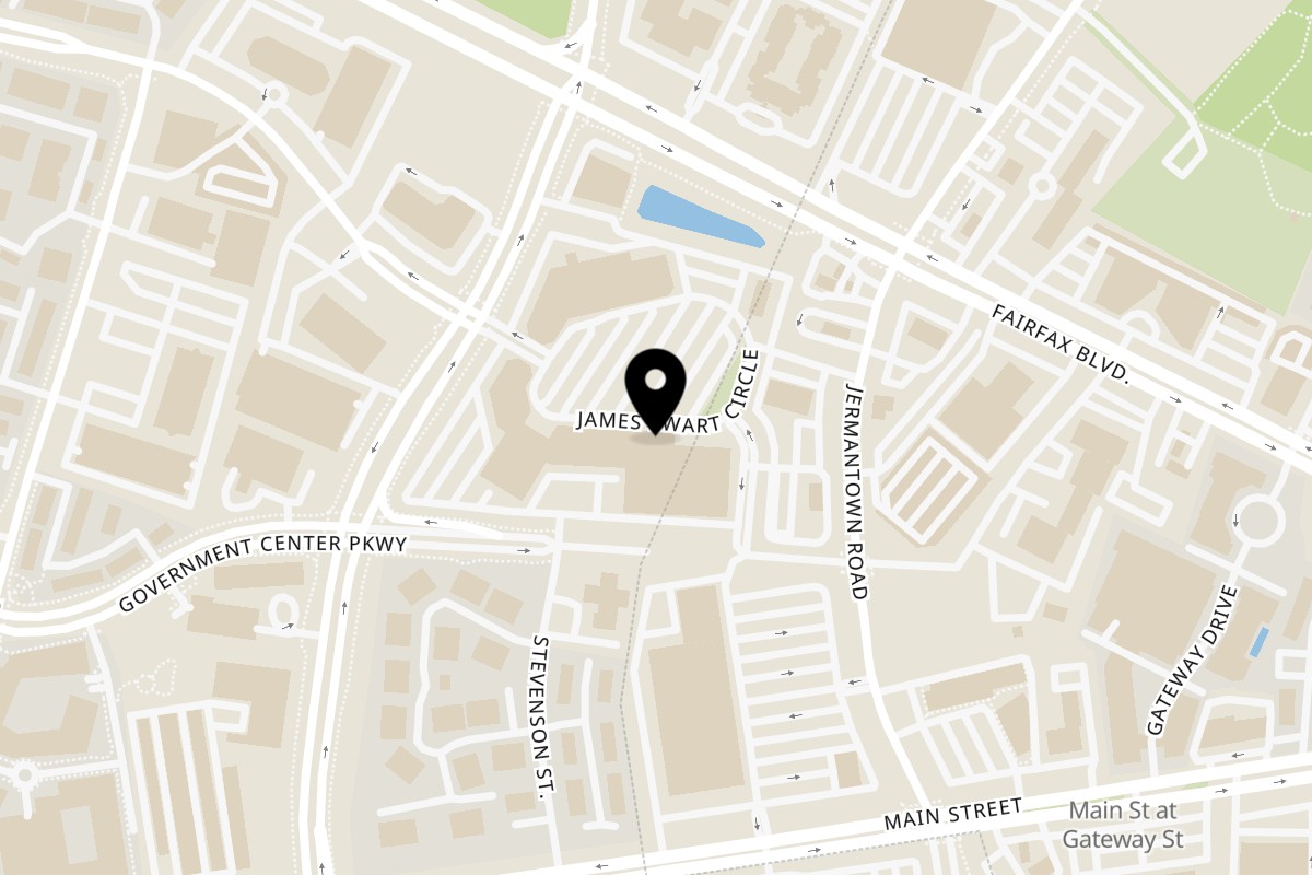 Map showing the location of Grub Palace on 11280 James Swart Cir in Fairfax